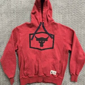 Under Armour Project Rock‎ Red Bull Logo Hoodie Sweatshirt Mens Medium BSR